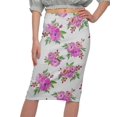 thumbnail image 4 of Moomaya Jupe Imprimée Longueur Genou pour Femmes Grande Taille Jupe en Poly Spandex, 4 of 6
