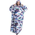 thumbnail image 1 of LUXUR Chemises de Nuit à Capuche pour Femmes, Robe de Nuit, Robe de Sommeil, Imprimé Hawaïen, 1 of 2