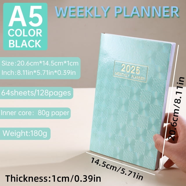 TopLLC Diary NoteBook 2025 Schedule Notepad Inside Page A5 Efficiency Manual Planning Notebooks a notebook