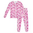 thumbnail image 1 of Ensemble de Pyjamas Garçon Tout-Petit Imprimé Nœud Col Rond Doux Confort Été Tenue Fille Garçon Pyjamas Taille 2T 3T, 1 of 5