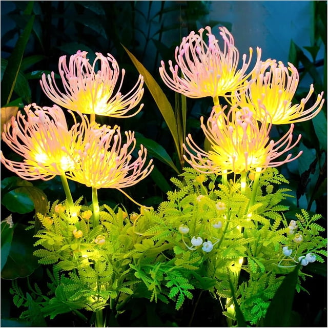 Artificial Flowers Outdoor Decorations Beautiful Flower Designs Solar Lighted Decorations Floor Lamps Patio Decor Lights