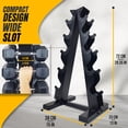 thumbnail image 4 of PRISP 5-Tier Dumbbell Weight Rack - Vertical A-Frame Stand for Weight Set Storage, Holds 5 Pairs, Rack Only, 4 of 6