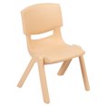 thumbnail image 4 of Flash Furniture Ensemble de Table d'Activités Ronde de 45 Pouces en Plastique Naturel à Hauteur Réglable avec 4 Chaises, 4 of 14