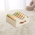 thumbnail image 4 of Foldable Fabric Underwear Storage Box - Drawer organizer for Undergarments Multi-Compartment Closet organizer Space Saving Wardrobe, JKODE, 4 of 8