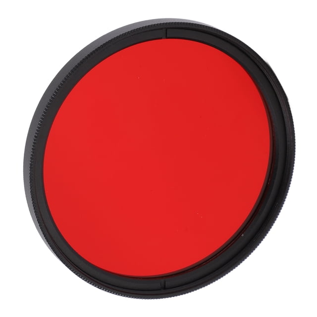 ANGGREK Optical Glass Red Filter, Full Red Filter Scratch Resistant Dustproof Multilayer Oilproof Nano Coated For Shooting