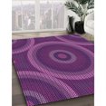 thumbnail image 3 of Ahgly Company Tapis d'Intérieur Lavable en Machine Carré Transitionnel Orchidée Violet, 3 Pieds Carré, 3 of 7
