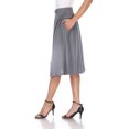 thumbnail image 2 of White Mark Women's Mid Length Fit and Flare Skirt, 2 of 5