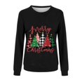 thumbnail image 3 of Hot Sale! Chandail en Molleton de Noël pour Famille Chandail en Molleton Assorti pour Femmes Ensemble Chandail de Noël Joyeux Y'All Imprimé Col Rond pour Maman Noir Maman : m, 3 of 4