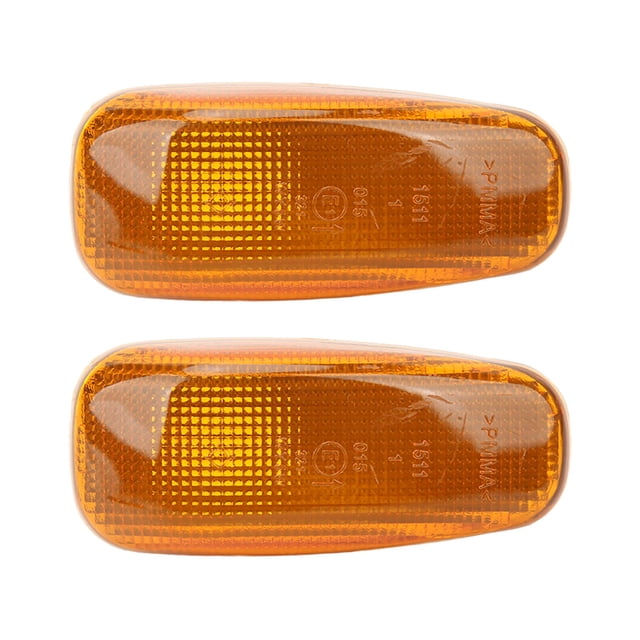 2PCS Front Rear Signal Side Marker Lights, OE 2108200921 Turn Signal Lamp designed for replacement on vehicles such as SLK-Class R170 1996-2000, E-Class W210/S210 1995-2003, and Vaneo W414 2002-2005. Made from durable ABS material, these amber-colored lights enhance visibility and driving safety at night. Ideal for exterior car lighting upgrades. Package includes two side marker lights and gaskets.