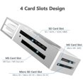 thumbnail image 2 of YSTINNG Micro SD Card Reader, 4-in-1 SD Card Reader to USB Adapter, Memory Card Reader for MS Duo/Pro, M2 Card, SDXC, SDHC, MMC, RS-MMC, Micro SDXC, Micro SDHC and TF Card (2Pack Silver) B311-6929, 2 of 6