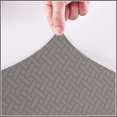 thumbnail image 4 of 2 Pieces Stretch Check Jacquard Waterproof bar Chair Covers,Removable Washable Chair Slip Cover for Short Rotating Dining Chair Back Chair bar Stool Chair (Light Gray), 4 of 7