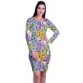 thumbnail image 2 of Moomaya Womens Full Sleeve Printed Midi Length Printed Bodycon Dress, 2 of 6