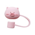 thumbnail image 1 of Apmemiss Clearance Reusable Silicone Straw Tips Cover for 6 To 8 mm Straws, Portable Cute Straw Caps Covers Creative Straw Plug Drinking Dust Cap for Home Kitchen Accessories, 1 of 3
