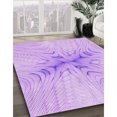 thumbnail image 3 of Ahgly Company Machine Washable Indoor Square Transitional Heliotrope Purple Area Rugs, 8' Square, 3 of 7