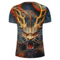 thumbnail image 4 of Qertyioot Cadeaux pour la Fête des Pères Mode Été Décontractée T-shirt Imprimé Col Rond pour Hommes, 4 of 5