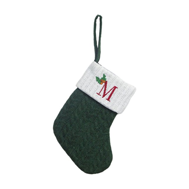 Birdeem Christmas Large Letters Christmas Stockings Cute Striped Christmas Tree Pendant Holiday Decorations