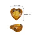 thumbnail image 2 of Unique Bargains 40 Pcs Acrylic Flat Back Rhinestones 20mm/0.8 Inch Heart Artificial Gemstone for Crafts Jewelry Making Deep Brown, 2 of 7
