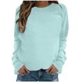 thumbnail image 1 of Yuyuzo Chandails à Col Rond pour Femmes Mode Automne 2025 Chandail à Manches Longues Tunique Décontractée Confortable T-Shirts Hauts Chemises Vert Menthe, 1 of 4