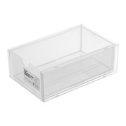 Home Office Desks Organizer, Small Stackable Clear Desk Storage Box Drawers 7.48x4.53x2.56in, Desk Organizers and Storage for Office Home Stationery Cosmetics