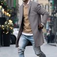 thumbnail image 2 of Qertyioot Hauts pour Hommes Automne Hiver Décontracté Manches Longues Bouton Veste Mode, 2 of 6