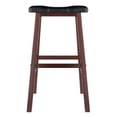 thumbnail image 4 of Winsome Mona Cushion Saddle Seat Bar Stool, Black & Walnut - 94069, 4 of 6
