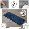 thumbnail image 3 of Navy Blue Bath Rug Runner Mat Memory Foam 3D Pebble 48"L x 18"W, 3 of 6