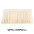 thumbnail image 3 of Kadlawus Tulles Table Skirt, Wedding Birthday Banquet Decorative Table Skirt, Ruffled Transparent Tablecloth for Party Dessert Table Decor, 3 of 6