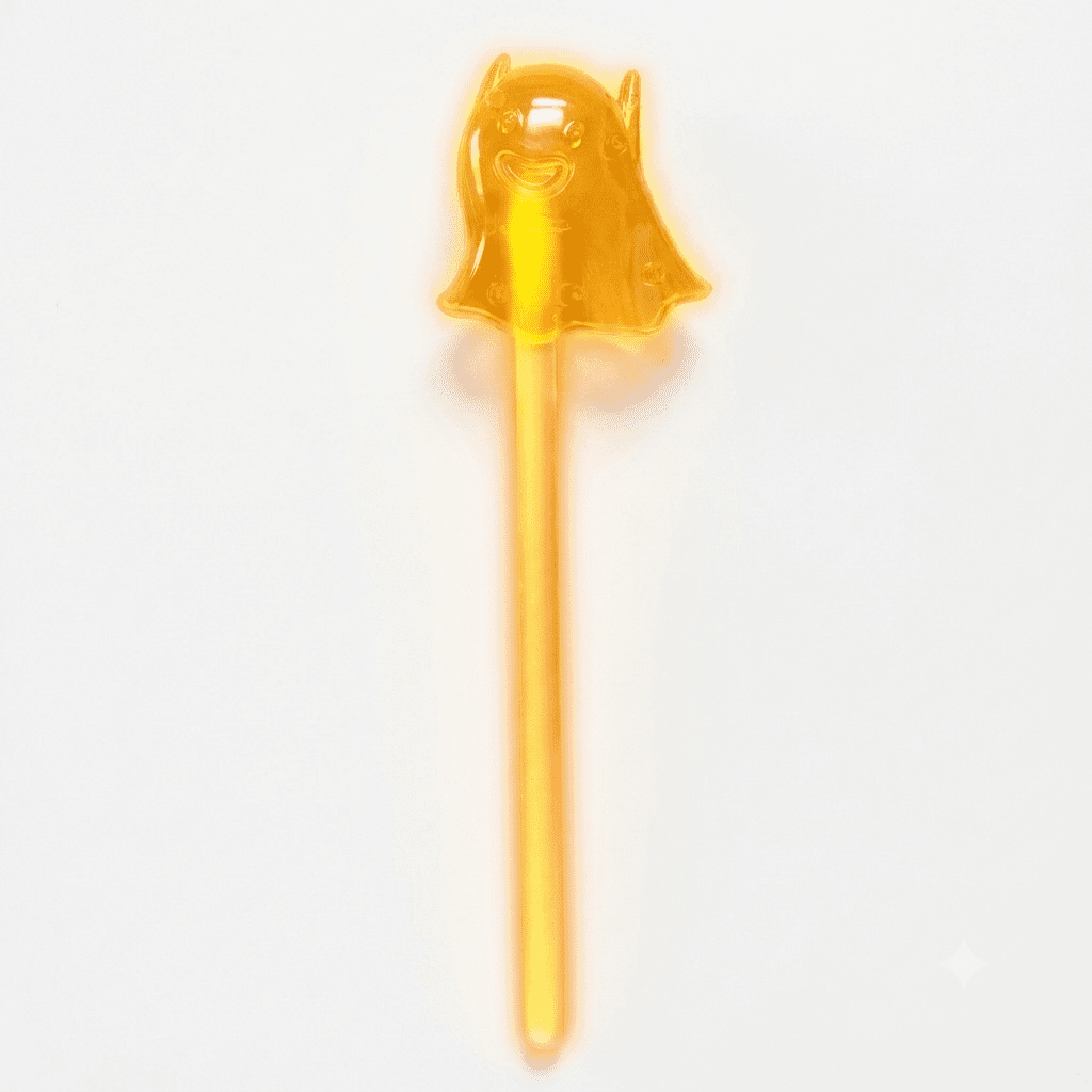 Halloween 1 Piece Glow Wand Party Favors, Orange Ghost, 8.6 inch