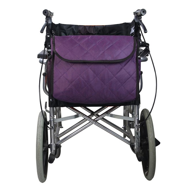 Sac pour Fauteuil Roulant avec Poche Intérieure, Rangement à Suspendre au Dos, Pochette de Voyage, Fourre-Tout, Sac à Dos