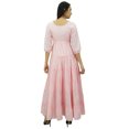 thumbnail image 4 of Bimba Women's 3/4 Sleeve Summer Cotton Maxi Dress Drawstring Waist, 4 of 6