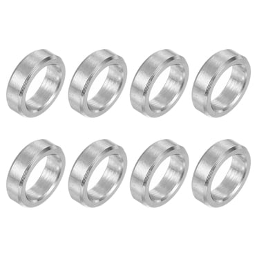 8 Pcs Entretoise en Acier Inoxydable 304 3/8 Pouces OD x 1/4 Pouces ID x 1/8 Pouces Longueur (10x7x3mm) Vis Entretoise Bagues Fini Uni Sans Filetage Entretoise Ronde en Métal pour Vis M3 Boulons et Tiges, Argent