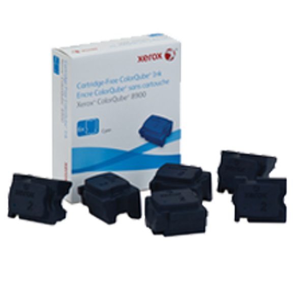 ~Brand New Original XEROX 108R01014 SOLID Ink Sticks 6 Cyan for Xerox ColorQube 8900