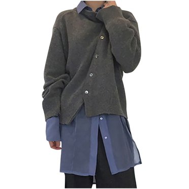AherBiu Cardigans pour Femmes Tendance 2024 Chandail Tricoté à Boutons Automne Décontracté Ouvert à l'Avant