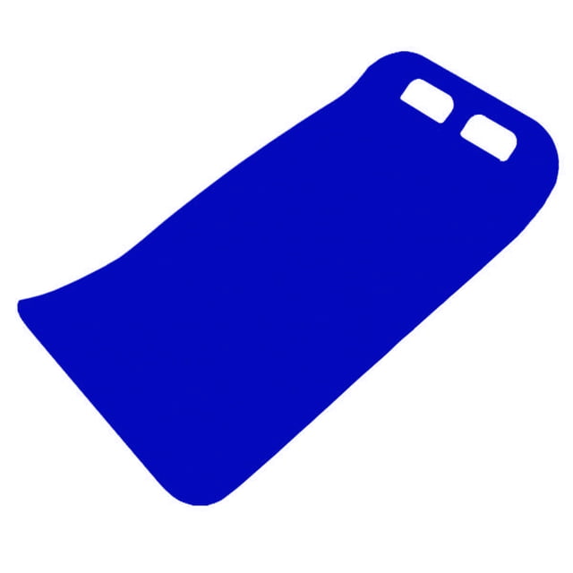 PRISP Flying Carpet Snow Sled - Roll Up Winter Slider, 54-inch. A lightweight, flexible sled made of crack-resistant linear polyethylene in a vibrant blue color. Features two ergonomic grip holes at the front for stability and safety. Rounded edges enhance speed and fun during snow rides. Compact and rollable for easy storage and transport. Suitable for adults and children aged four and older.
