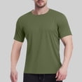 thumbnail image 2 of Plebaso T-Shirts Athlétiques pour Hommes Manches Courtes Col Rond T-Shirts Respirants Unis pour Course, 2 of 7