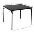 thumbnail image 4 of Ourlova 33.6" Portable Square Folding Card Table, Metal Table with PU Cushion, Beige (Table Only), 4 of 7