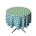thumbnail image 2 of LA Linen TCcheck51R-HunterGreenK20 Nappe à Carreaux en Polyester à Carreaux Blanc & Vert Chasseur - 51 Po Ronde, 2 of 2