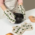 thumbnail image 4 of Heat Gloves for Cooking, Kitchen Microwave Thermal Insulation Gloves Thickened Plaid and Heat Protective Gloves Baking Cotton and Linen Oven Gloves Kitchen Gloves for Cooking, 4 of 6