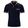 thumbnail image 1 of Birdeem Chemises pour Hommes Chemise Décontractée Patchwork Imprimé Bouton Col Rabattu Manches Courtes T-Shirt Chandail Blouse, 1 of 12