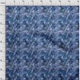 thumbnail image 4 of oneOone Rayon Medium Blue Fabric Abstract Floral Sewing Craft Projects Fabric Prints By Yard 56 Inch Wide, 4 of 4