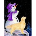 thumbnail image 1 of Carolines Treasures SS8950GF 11 x 15 In. Snowman With Golden Retriever Flag- Garden Size, 1 of 3