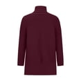 thumbnail image 4 of Timegard Sweaters for Women High Neck Long Sleeve Split Oversized Pullover Fall Winter Loose Knit Tops, 4 of 5