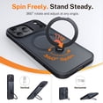thumbnail image 2 of VENINGO Magnetic Case for iPhone 17 Pro with 360° Rotatable stand, Compatible with Mag-safe, Shock Resistant Slip Resistant iPhone 17 Pro Phone Case 6.3", Black, 2 of 9
