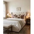 thumbnail image 2 of Aykah Modern Velvet Queen Bed Frame With Storage, Metal Bed Frame with High Headboard, Modern Wingback Design Bed, 2 of 11