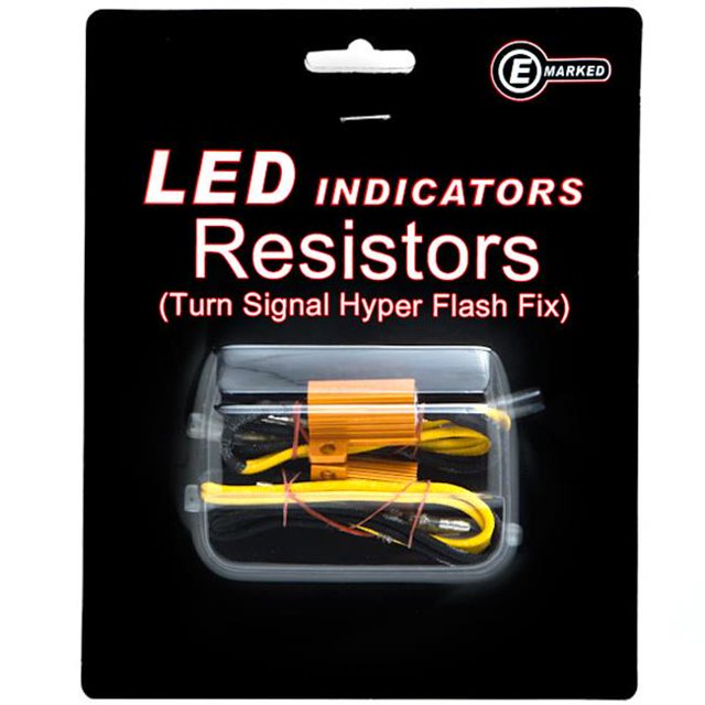 Krator TL-GJ-RES 25W LED Bulb Load Resistors Flashers Turn Signals Indicators Side Lights for Cars Motorcycles Trucks Accent Lights