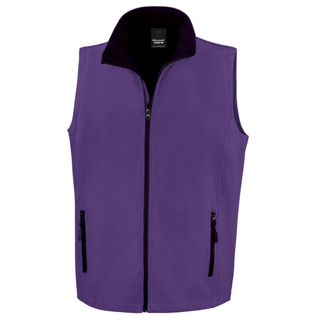 Result Gilet Sans Manches Coquille Souple Imprimable pour Hommes