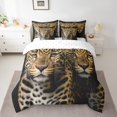 thumbnail image 2 of YST Leopard 7Pcs Bedding Set, Wild Animal Theme, Full Size, 3D Animal Printed, Polyester, Comforter & Duvet Type, 7 Count, 2 of 5