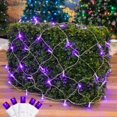 thumbnail image 5 of Novelty Lights 4x6 Outdoor Purple LED Net Lights, 100 Bulbs, White Wire, 5 of 5