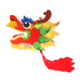thumbnail image 3 of Handmade Paper Dragon DIY Material s Props Children's Toys Ornament Practical red 45x36cm, 3 of 7