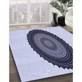 thumbnail image 3 of Ahgly Company Tapis d'Intérieur Lavables en Machine Bleu Lavande Transitionnel, 8' Carré, 3 of 7